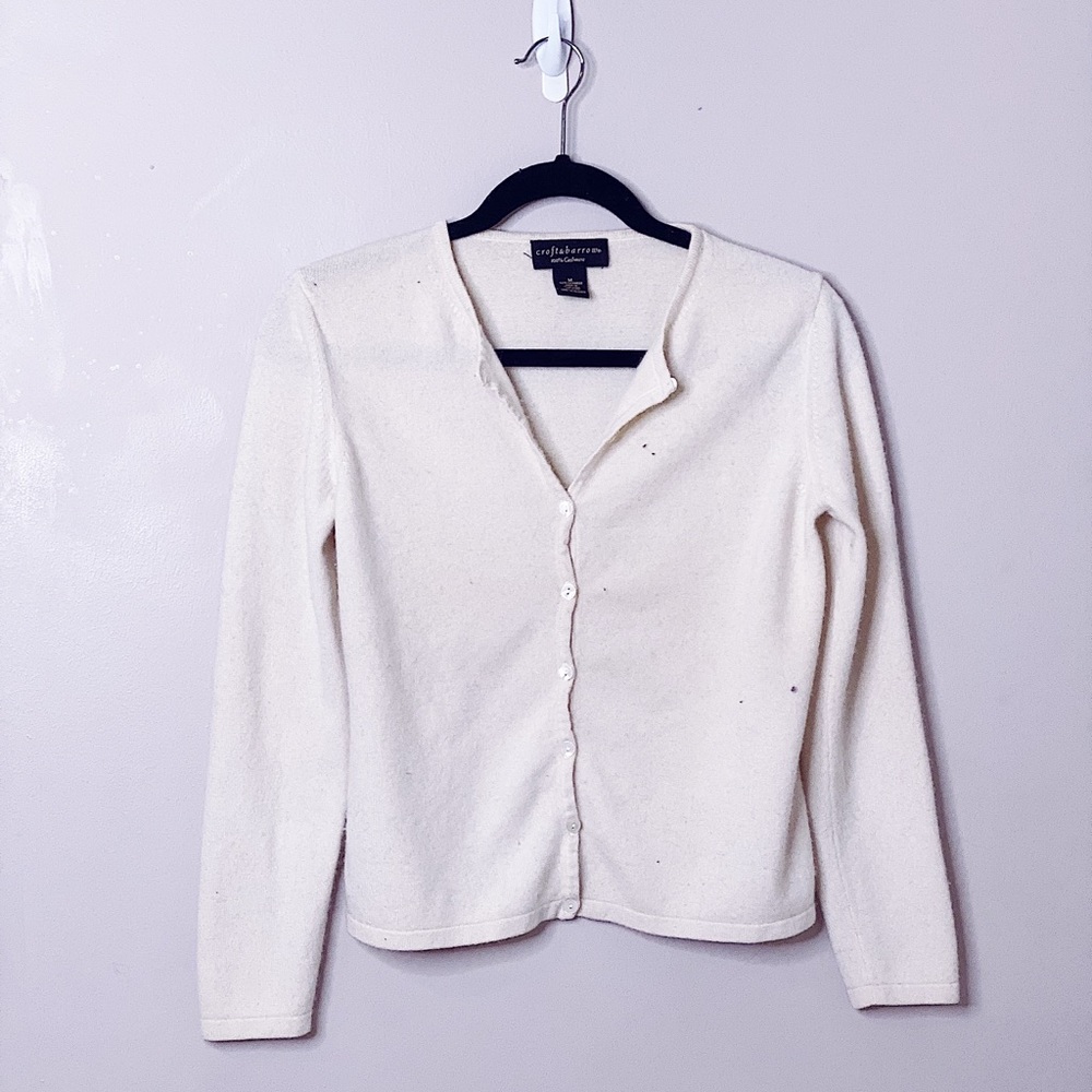 Pale Yellow Cashmere Cardigan